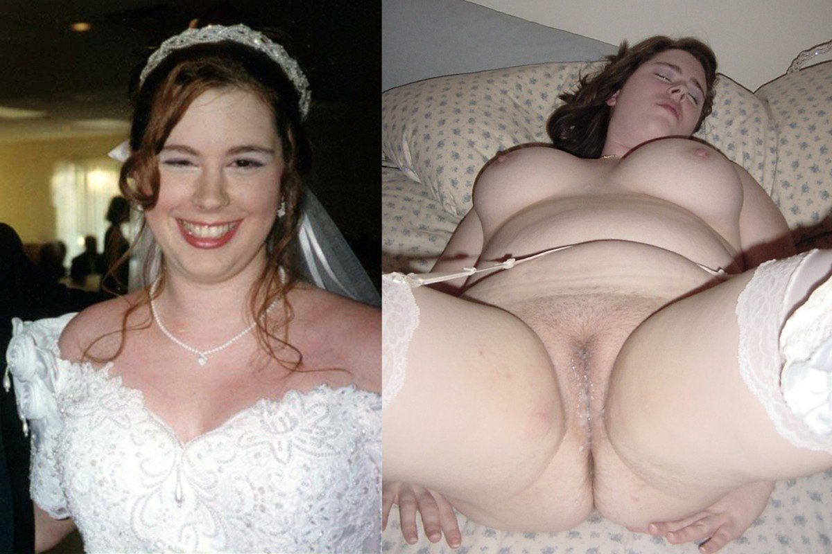 Femmes mariées en robe puis nues.