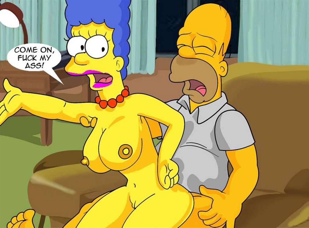 Marge Simpson se prend la grosse bite de Homer.